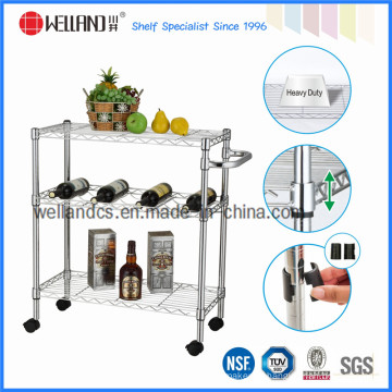 Multi-Purpose DIY Metal Cozinha Rack de arame com rodas